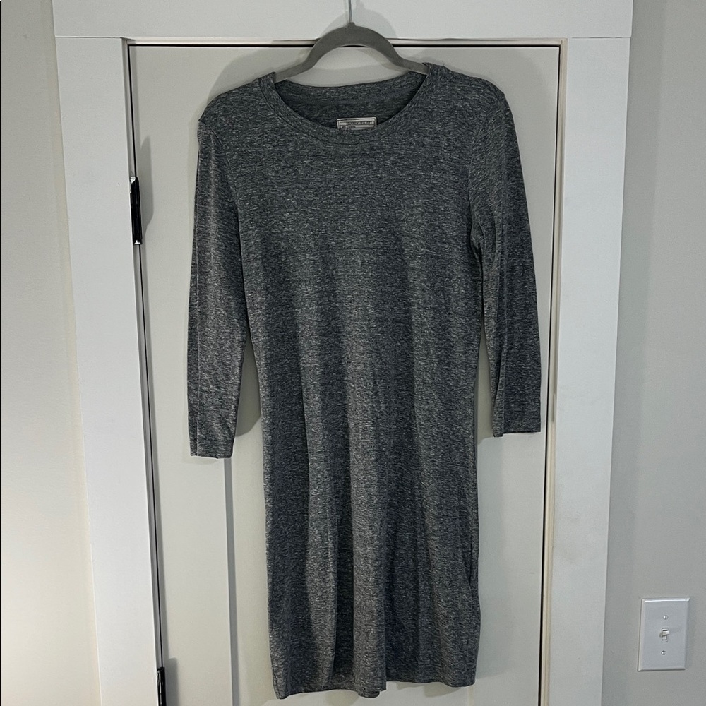 ANTHROPOLOGIE Current/Elliott Charcoal Long Sleeve Dress